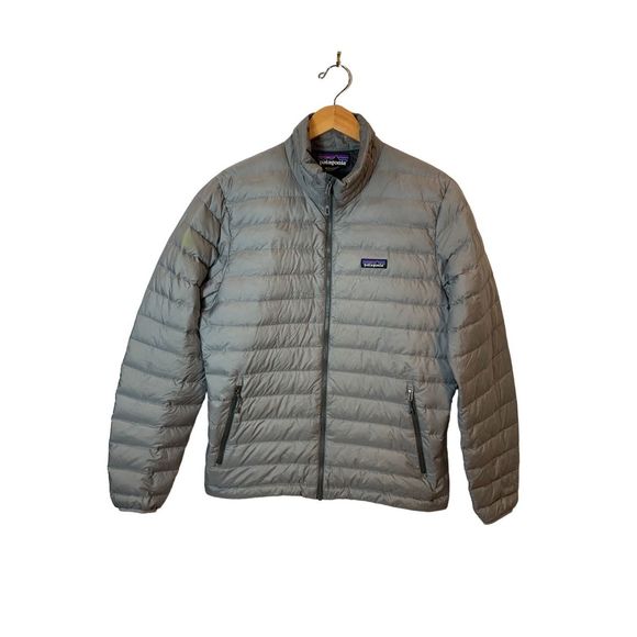 Patagonia Other - Patagonia Men's Down Puffer Jacket Long Sleeve Full Zip Gray Medium